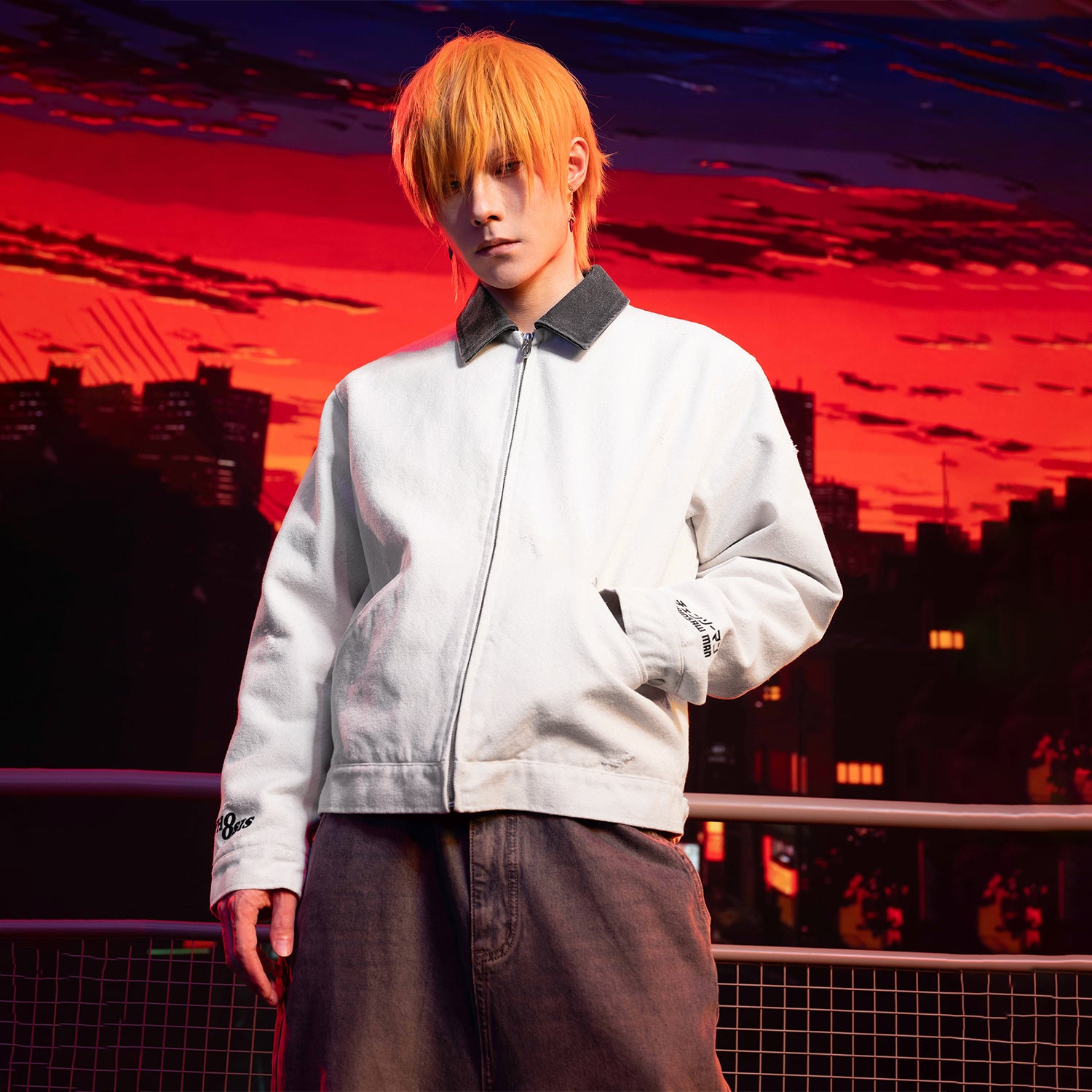 WHOOSIS Chainsaw Man Destroys Detroit Jacket