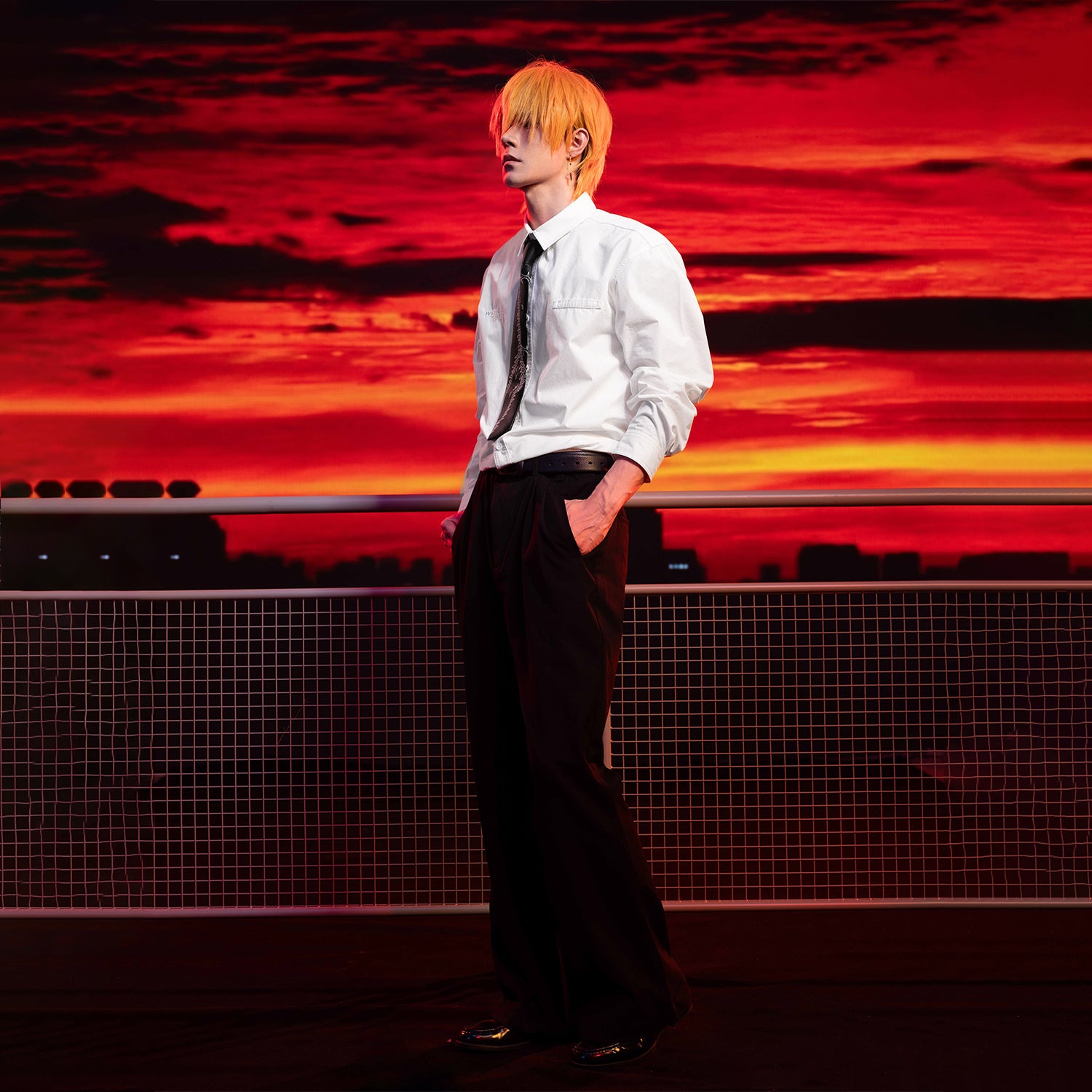 WHOOSIS Tie-Front Long-Sleeve Shirt