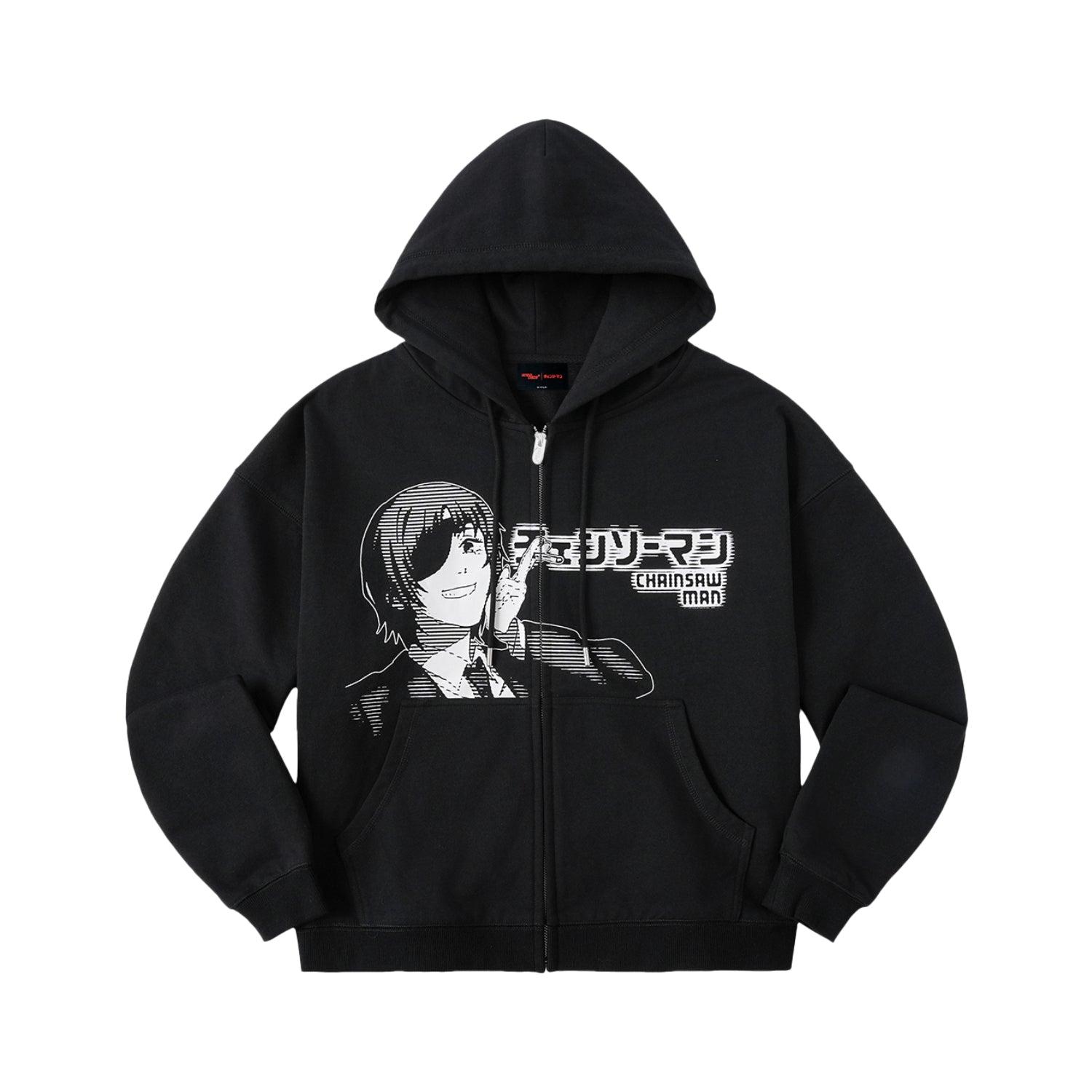 WHOOSIS Glow-in-the-Dark Print Zipper Hoodie