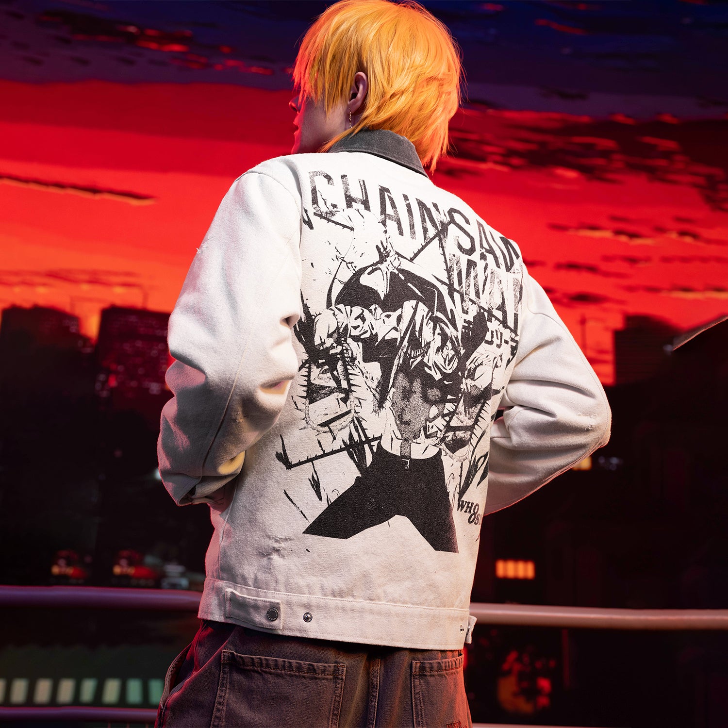 WHOOSIS Chainsaw Man Destroys Detroit Jacket