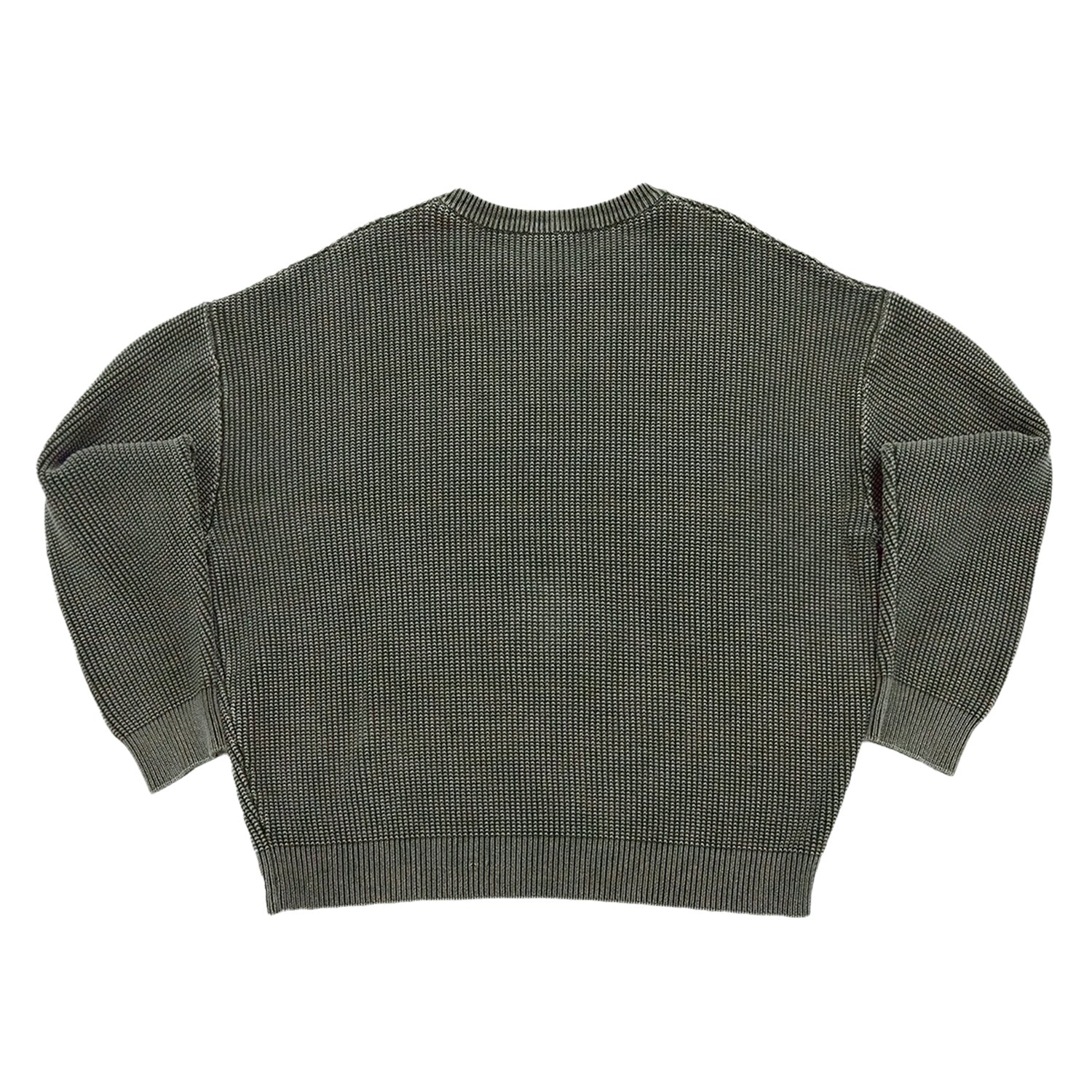 WHOOSIS Water-Washed Vintage-Look Crewneck Sweater