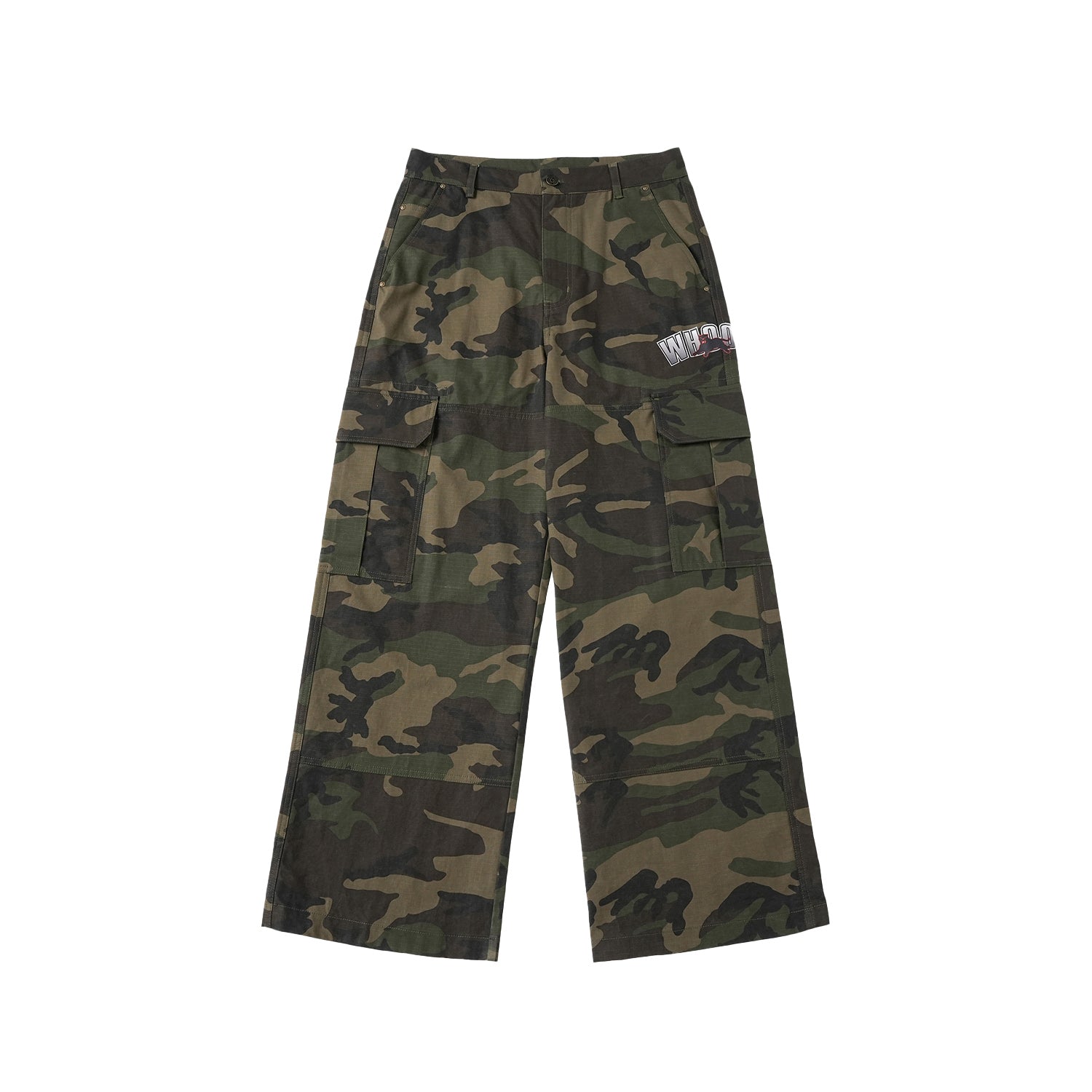 WHOOSIS Camo Patch Workwear Pants