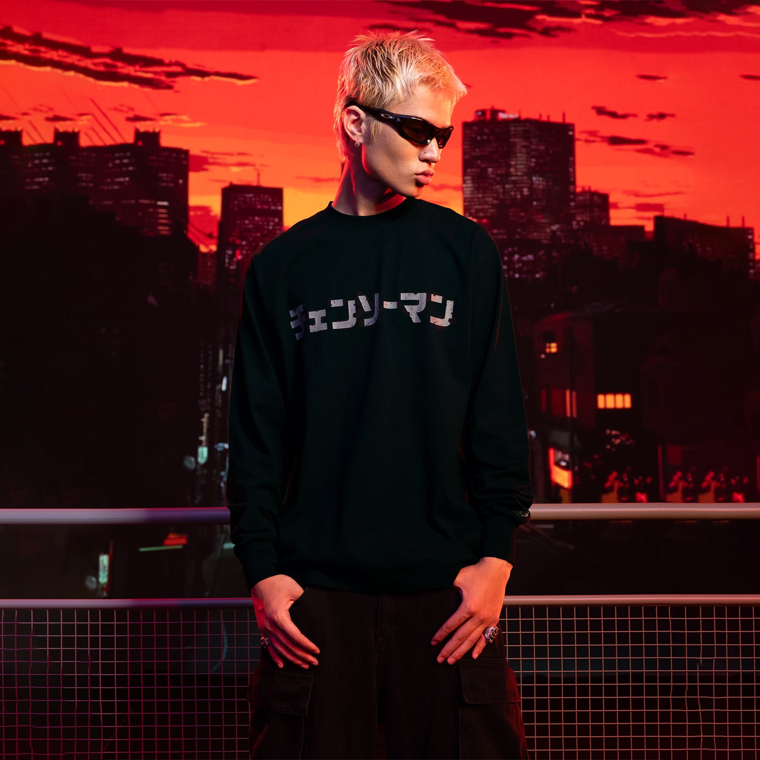 WHOOSIS Devil-Washed Long-Sleeve T-Shirt